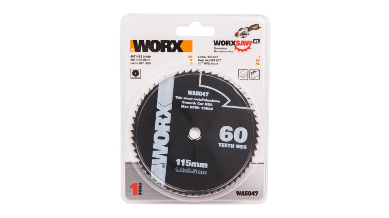  Пильный диск по металлу WORX 60T HSS 115х1,2х9,5 мм (1)